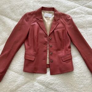 Vintage Y2K Prada Leather Pink Blazer